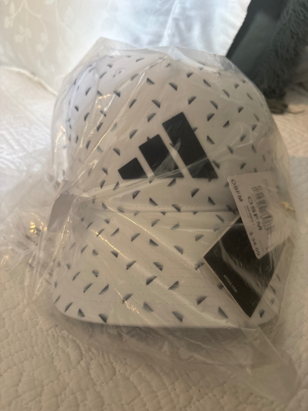 Adidas tour print white ball cap
